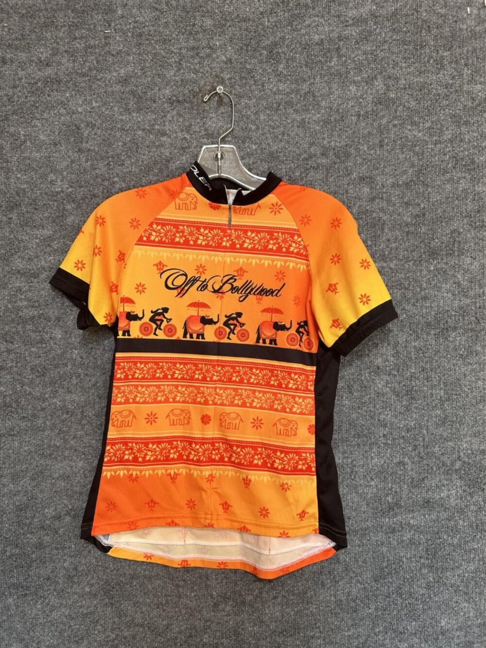 Voler Cycling Jersey Womens Medium Orange Off To Bollywood Club Raglan 2013